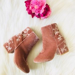 Kenneth Cole velvet booties